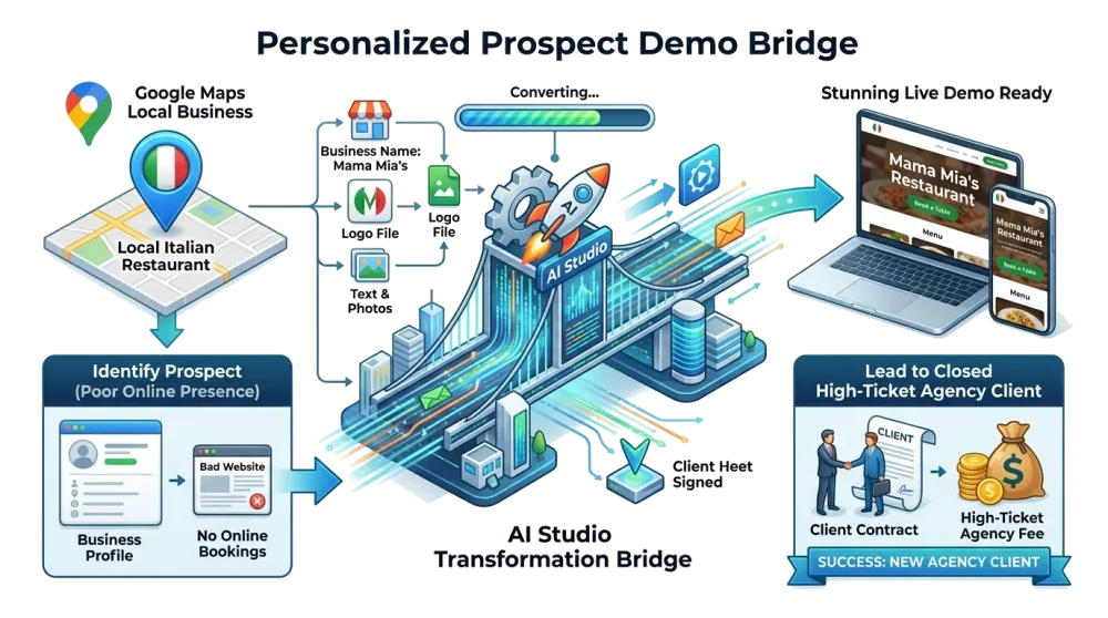 Personalized Prospect Demo Bridge Mechanism Workflow Diagram